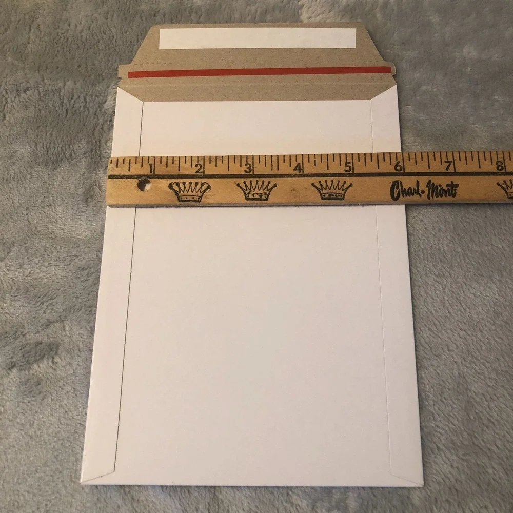 6x8 Self-Seal Cardboard Envelopes 25 Pack Rigid Flat White Photo Document Mailer